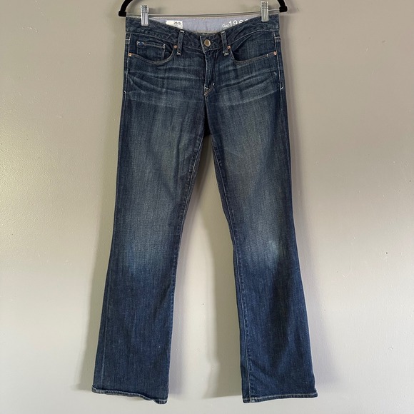 Gap Sexy‎ Boot Dark Wash Low Rise Denim Jeans SZ 28/6 - Picture 1 of 8